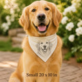 Custom Pet Portrait Bandana Small 20 x 10 in on-dog mockup