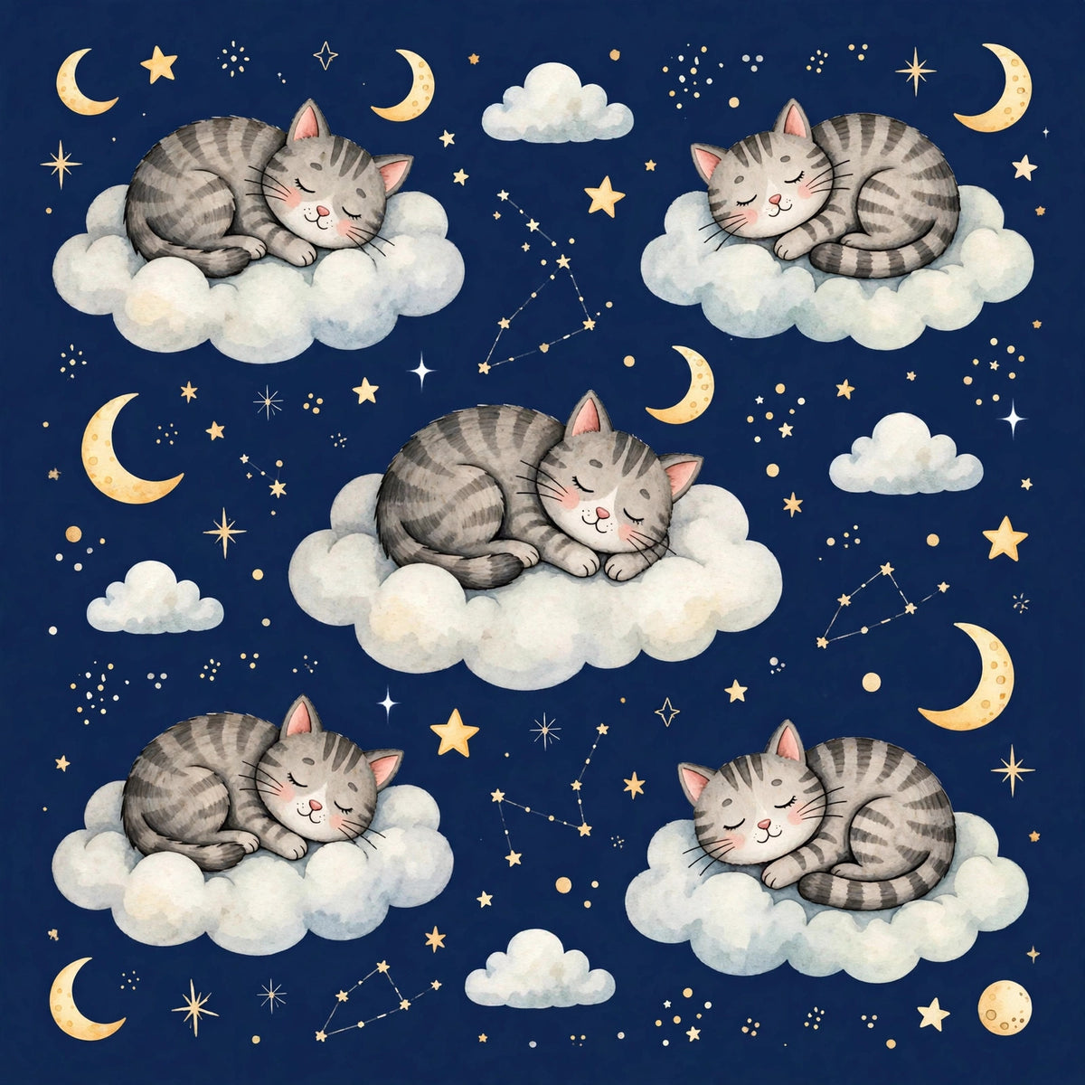 Dreamland Cat Canvas Tote Bag